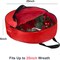 25" Christmas Wreath Storage Bag - Christmas Large Wreath Storage Container Cover - Heavy Duty Reinforced Wide Handle and Double Sleek Zipper - Protect Your Christmas Garland Party Decorations- Red